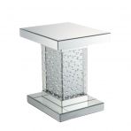 20" Mirrored Mirrored And Manufactured Wood Square End Table