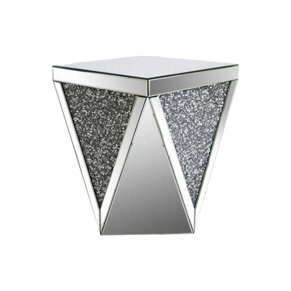 23" Mirrored Square End Table