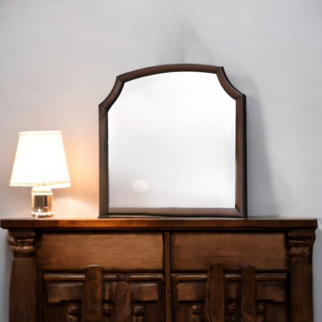 37" Espresso Irregular Dresser Mirror