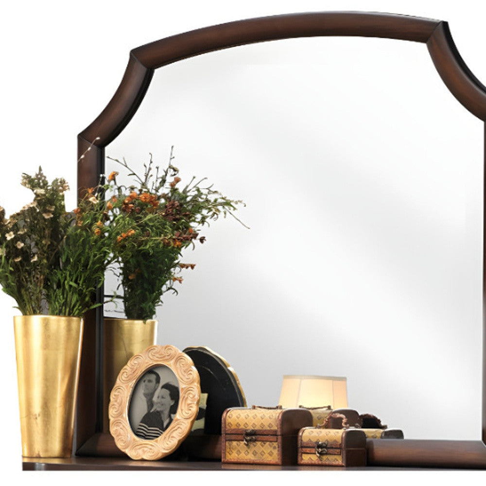 37" Espresso Irregular Dresser Mirror