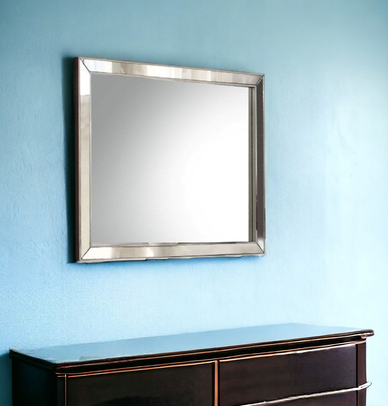 32" Platinum Framed Dresser Mirror