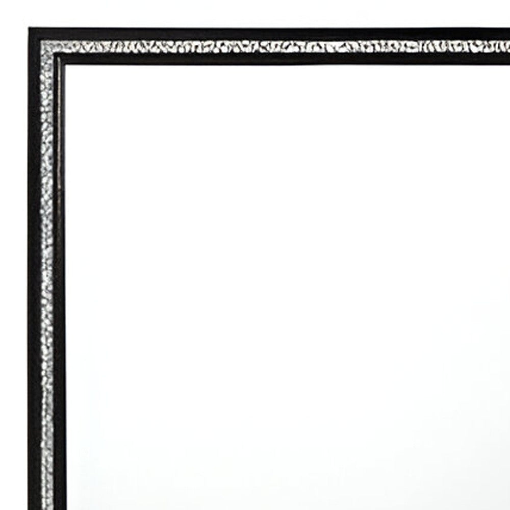 35" Weathered Black Dresser Mirror