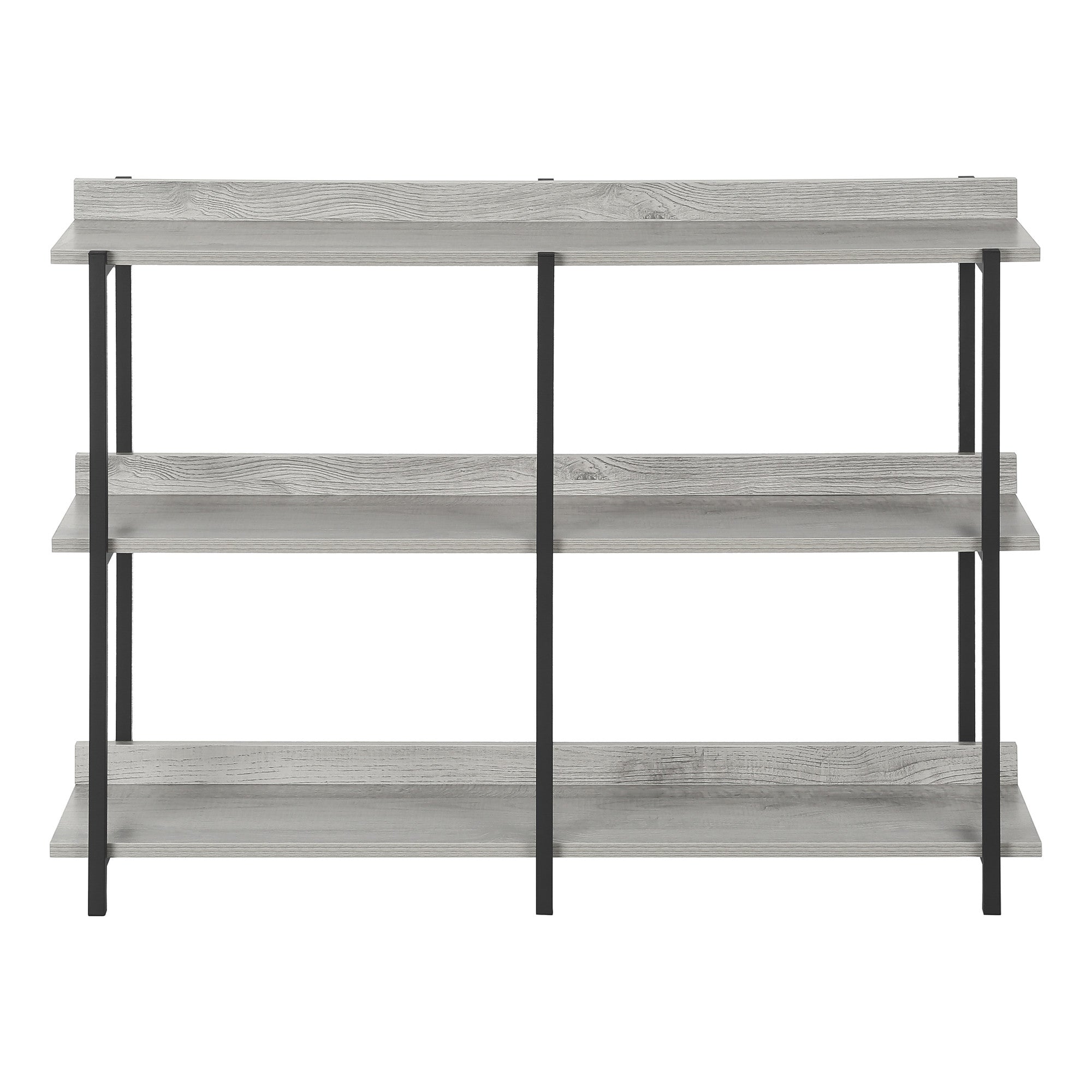 34" Black And Gray End Table With Three Shelves