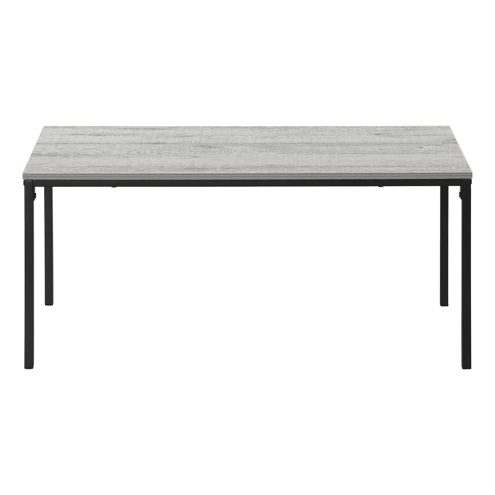 40" Gray And Black Metal Coffee Table