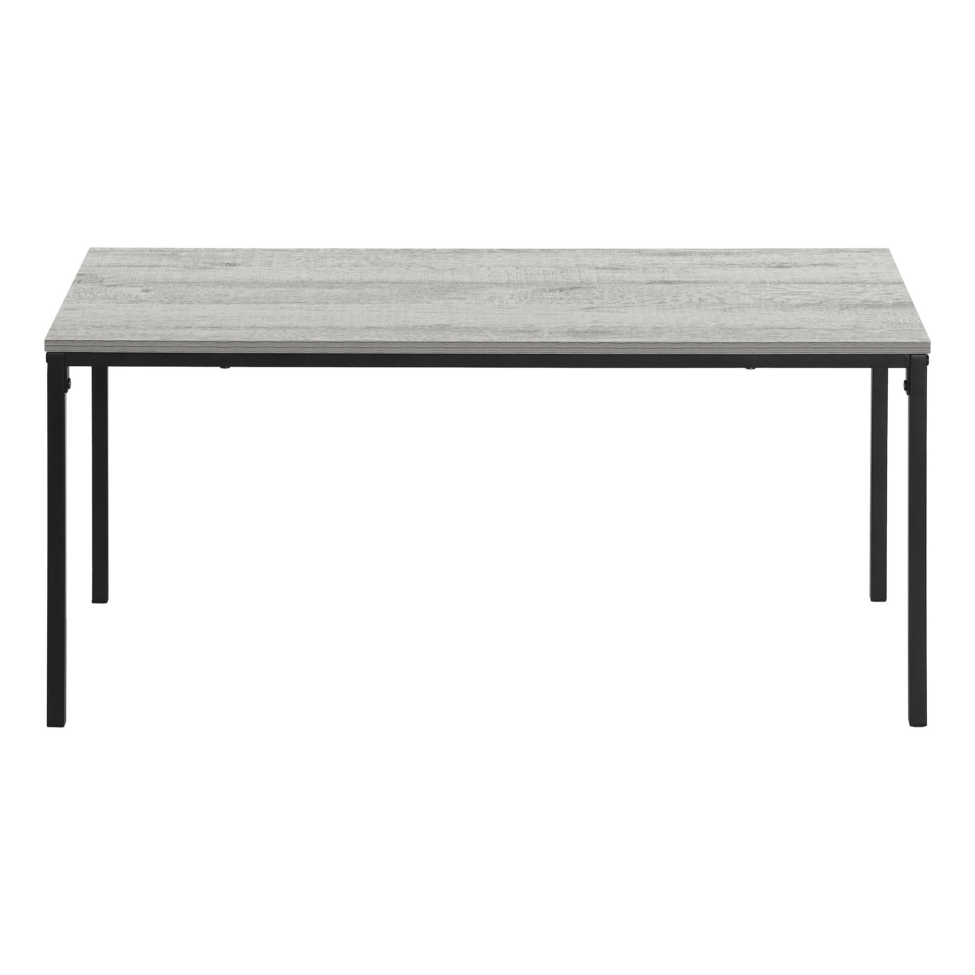 40" Gray And Black Metal Coffee Table