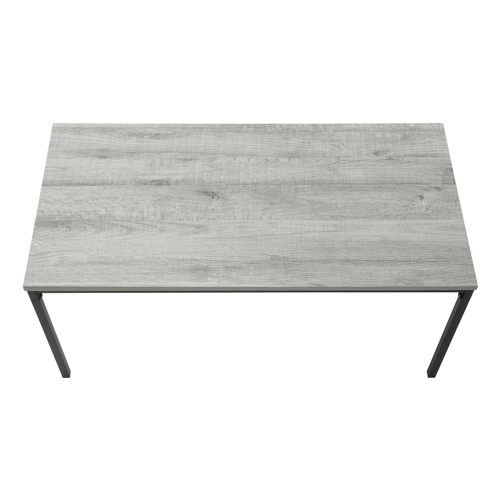 40" Gray And Black Metal Coffee Table