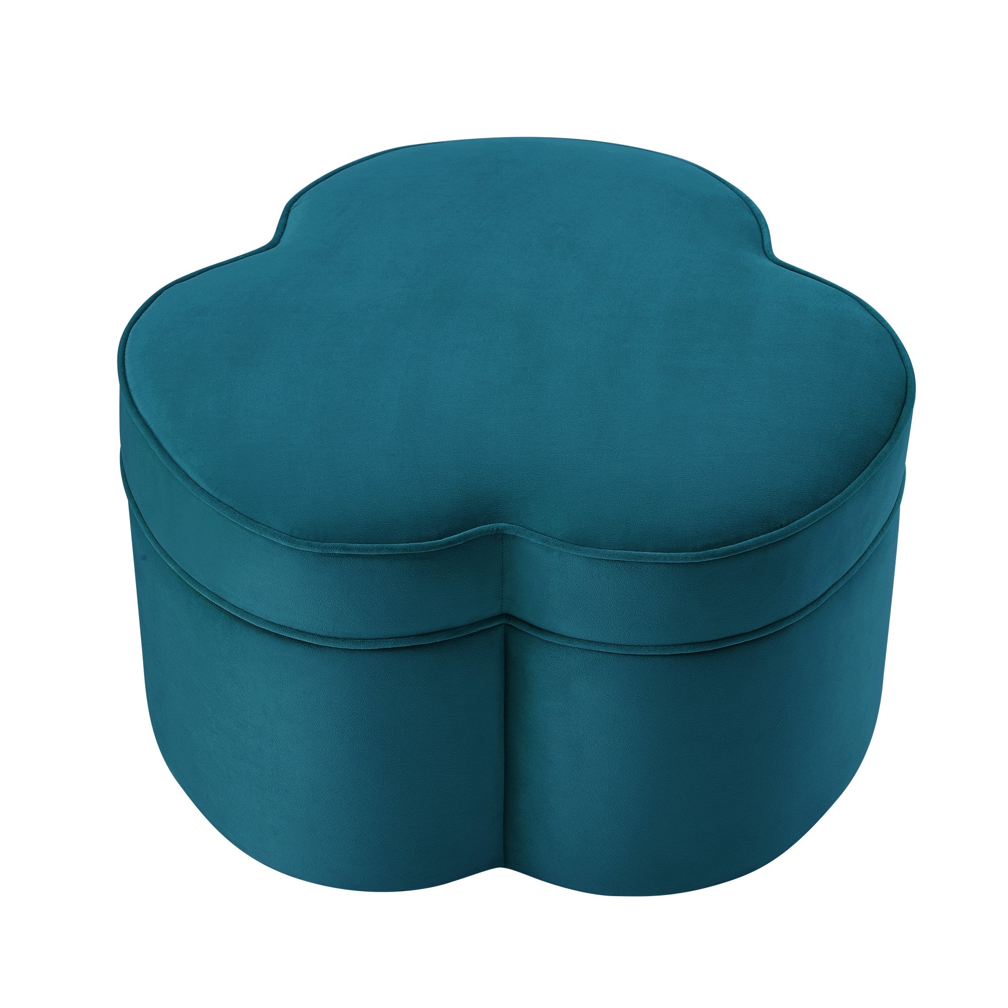 28" Blush Velvet Specialty Cocktail Ottoman