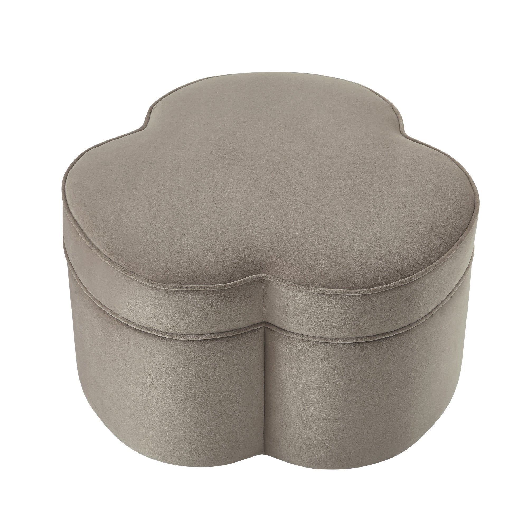 28" Blush Velvet Specialty Cocktail Ottoman