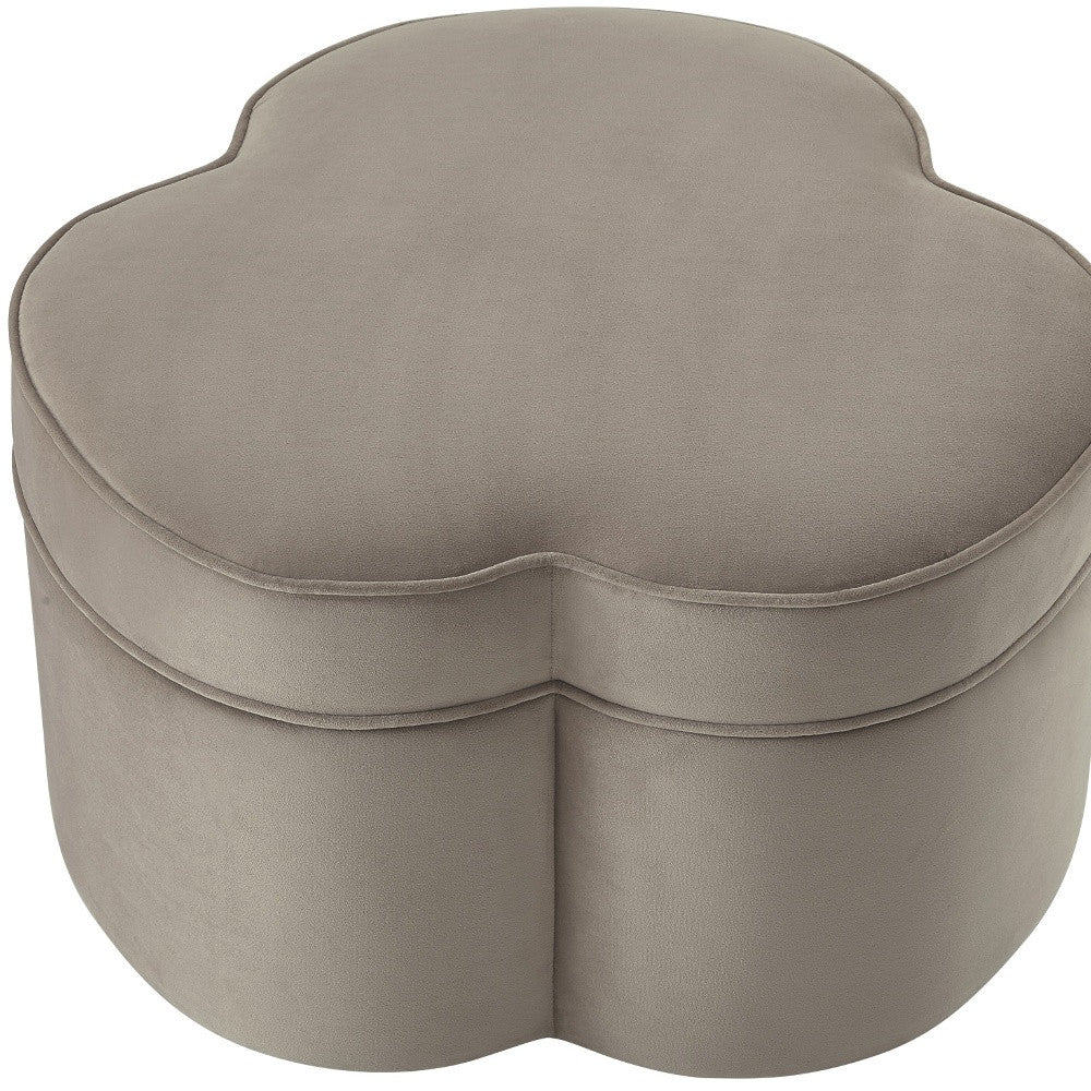 28" Blush Velvet Specialty Cocktail Ottoman