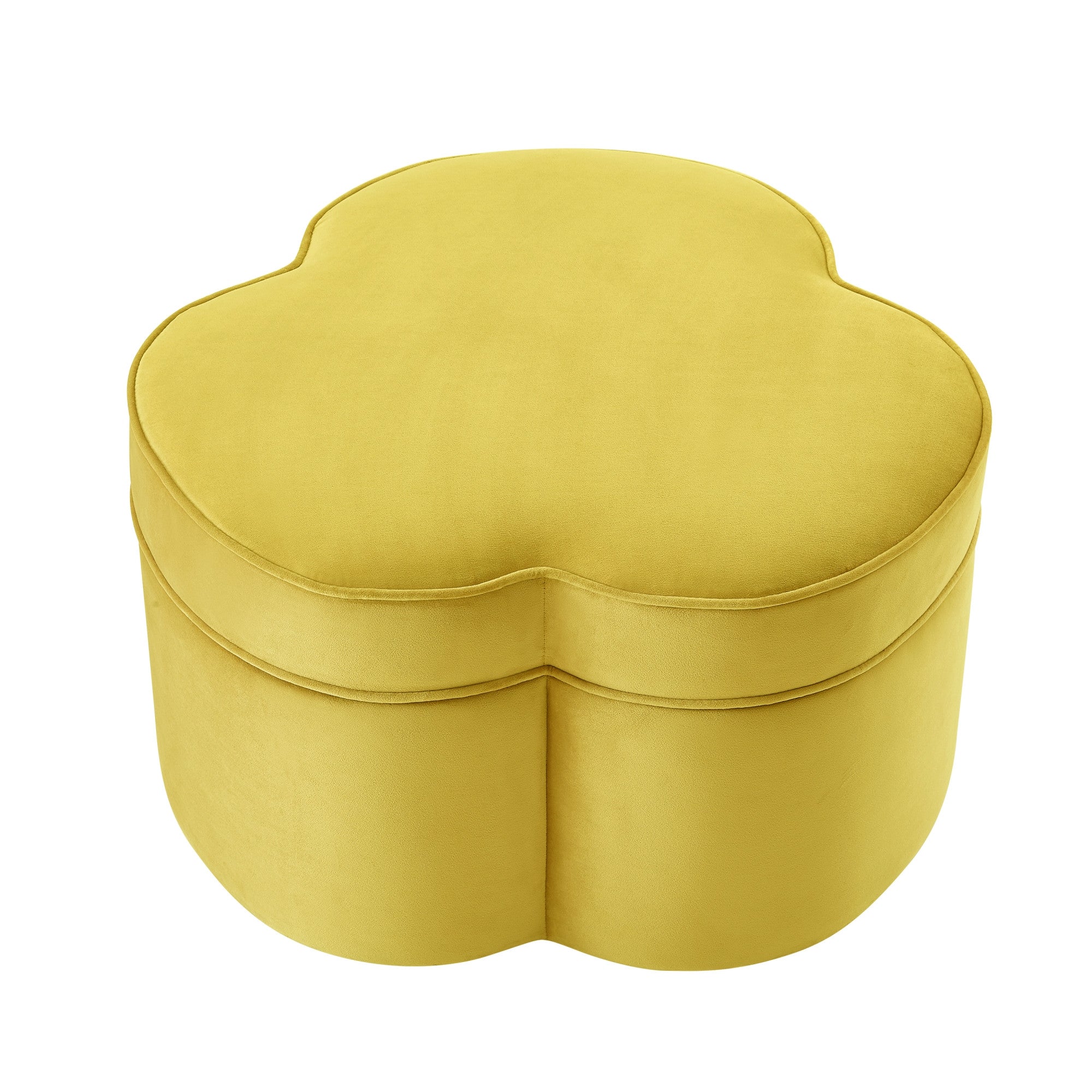 28" Blush Velvet Specialty Cocktail Ottoman