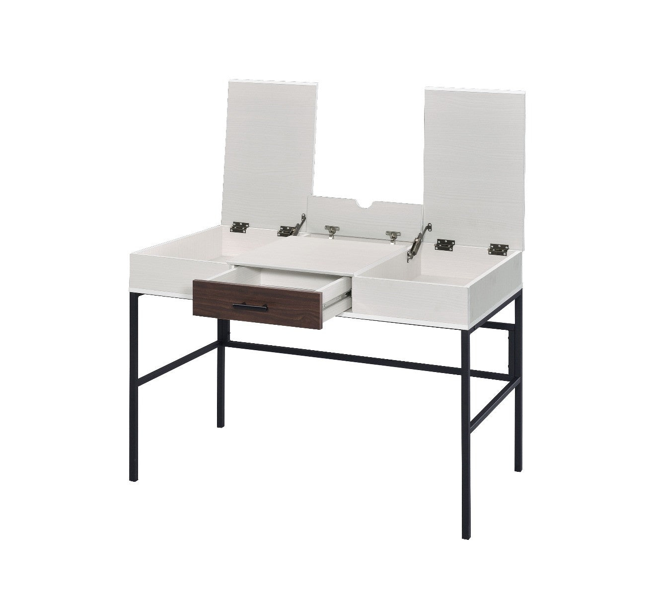 42" White and Black Writing Desk