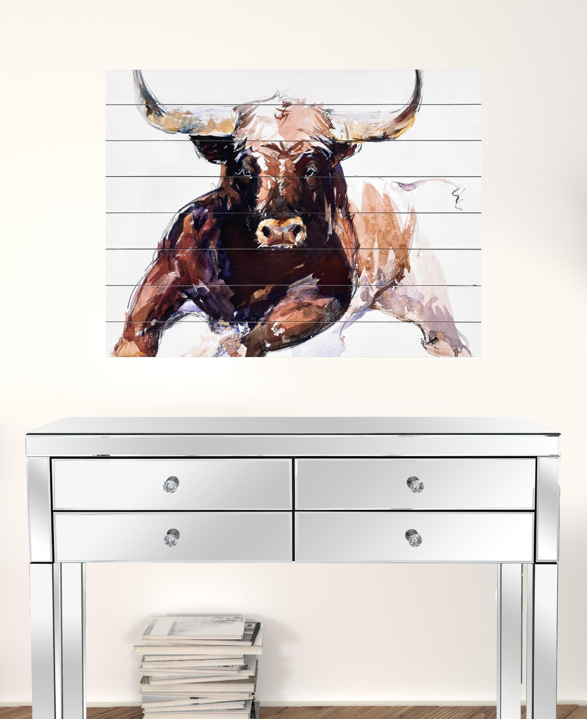 The Bull Unframed p-Oxybis(benzenesulfonyl hydrazide) Wall Art