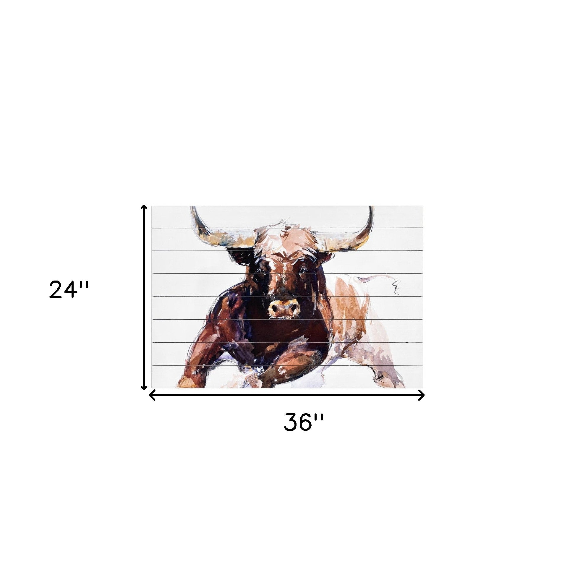 The Bull Unframed p-Oxybis(benzenesulfonyl hydrazide) Wall Art