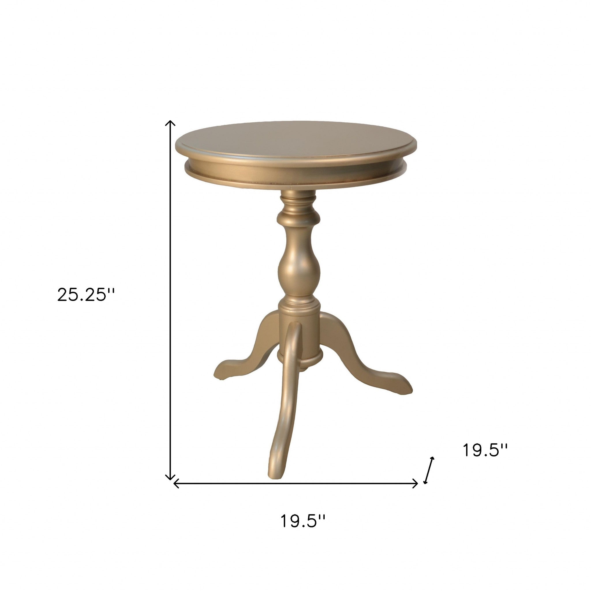 25" Champagne Wood Round End Table