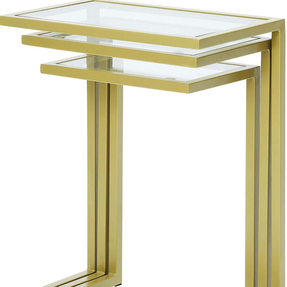 24" Chrome Glass Rectangular End Table