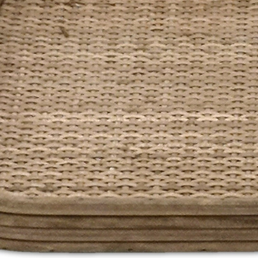 Set of Two Brown Rattan Serving Tray With Handles