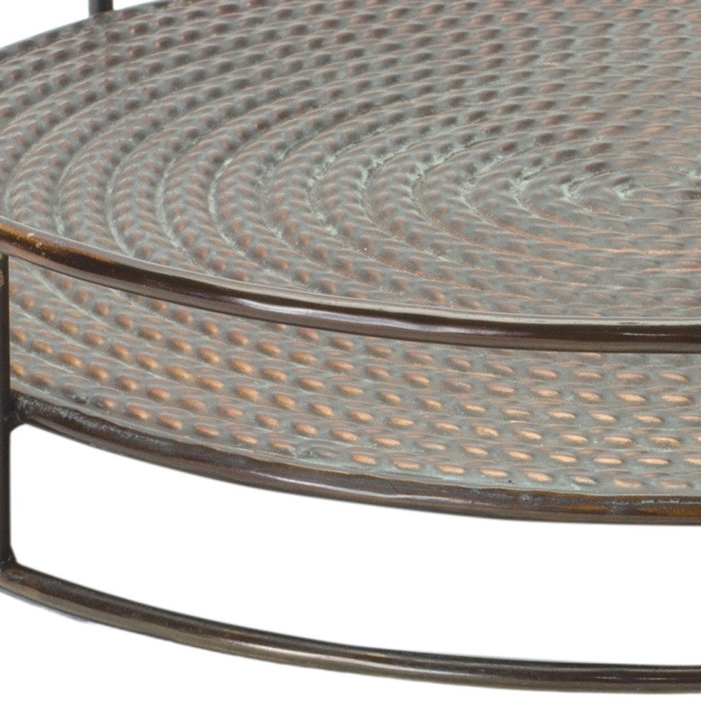 14" Bronze Round Iron Serving Tray