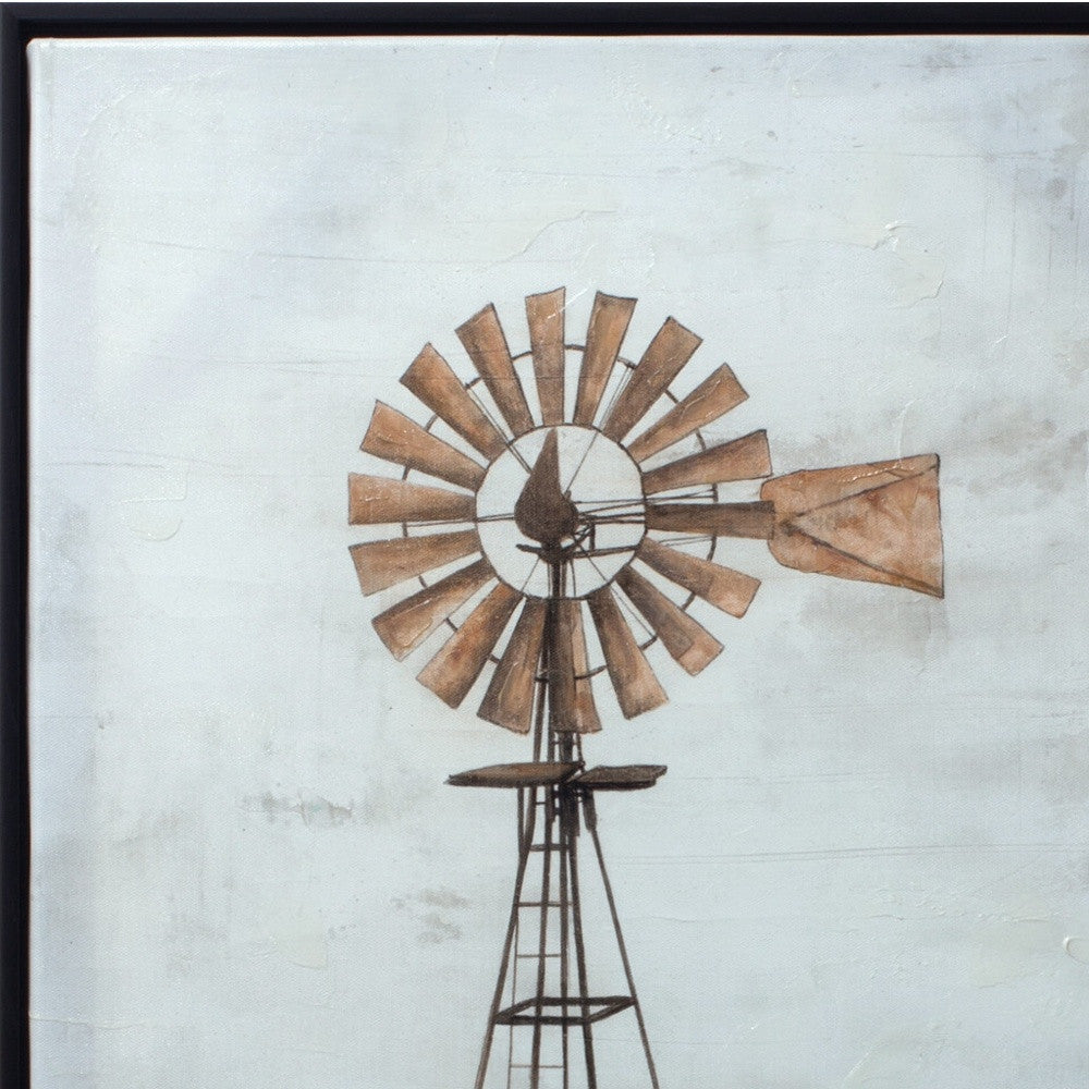 Brown Fabric Windmill Wall Decor