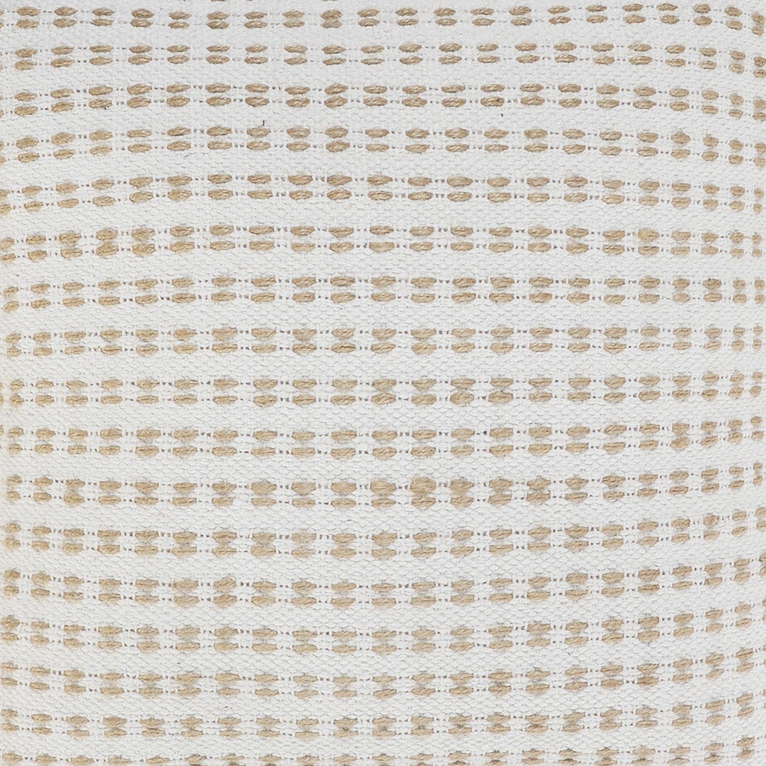 20" X 20" Ivory And Tan 100% Cotton Geometric Zippered Pillow