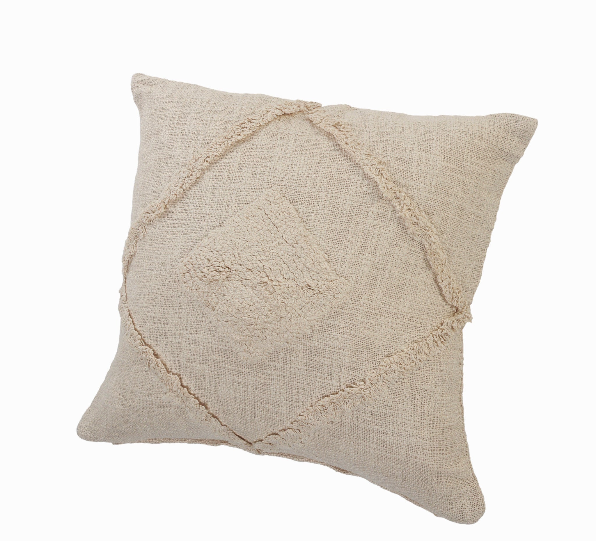 20" X 20" Birch 100% Cotton Geometric Zippered Pillow