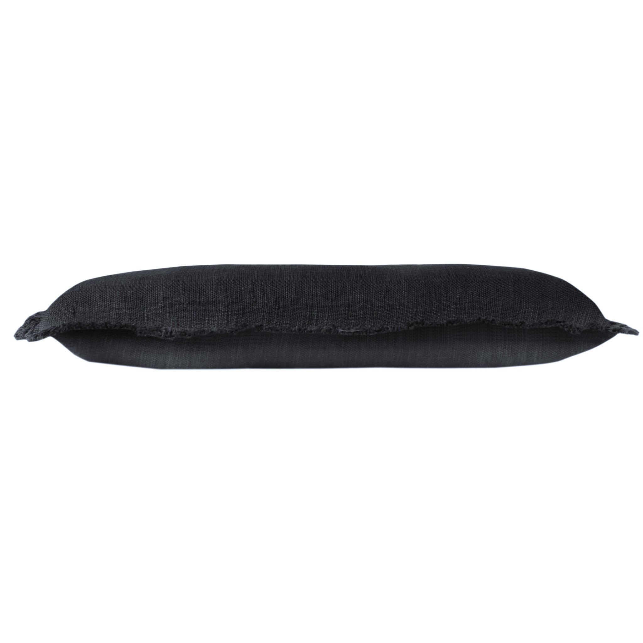 14" X 36" Jet Black 100% Cotton Zippered Pillow