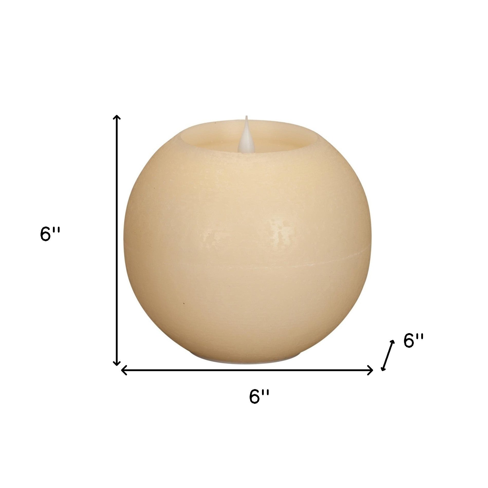 Set of Two Beige Round Flameless Designer Candle