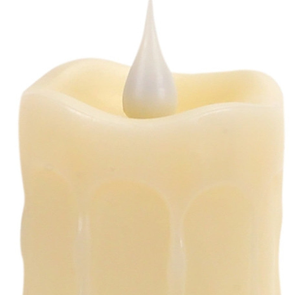 Set of Two Beige Flameless Votive Candle