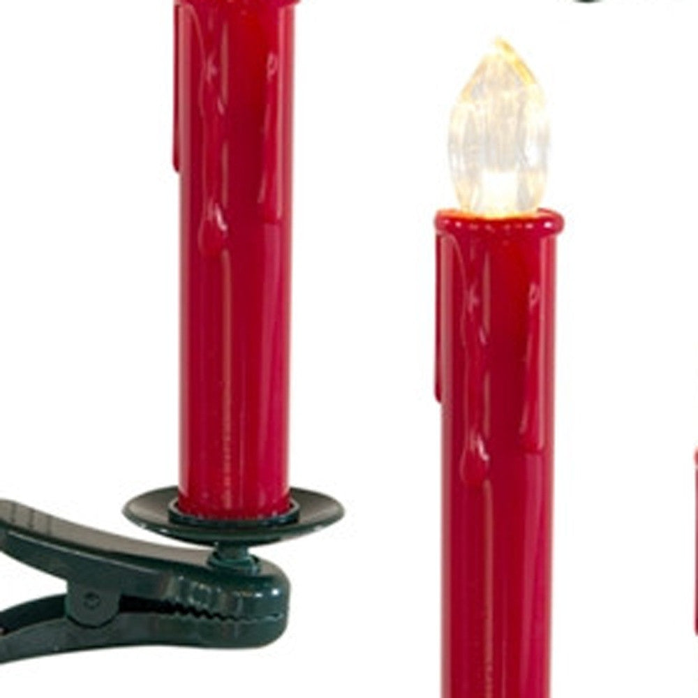 Set of Twentyfour Red LED Flameless Christmas Tree Clip On Candles