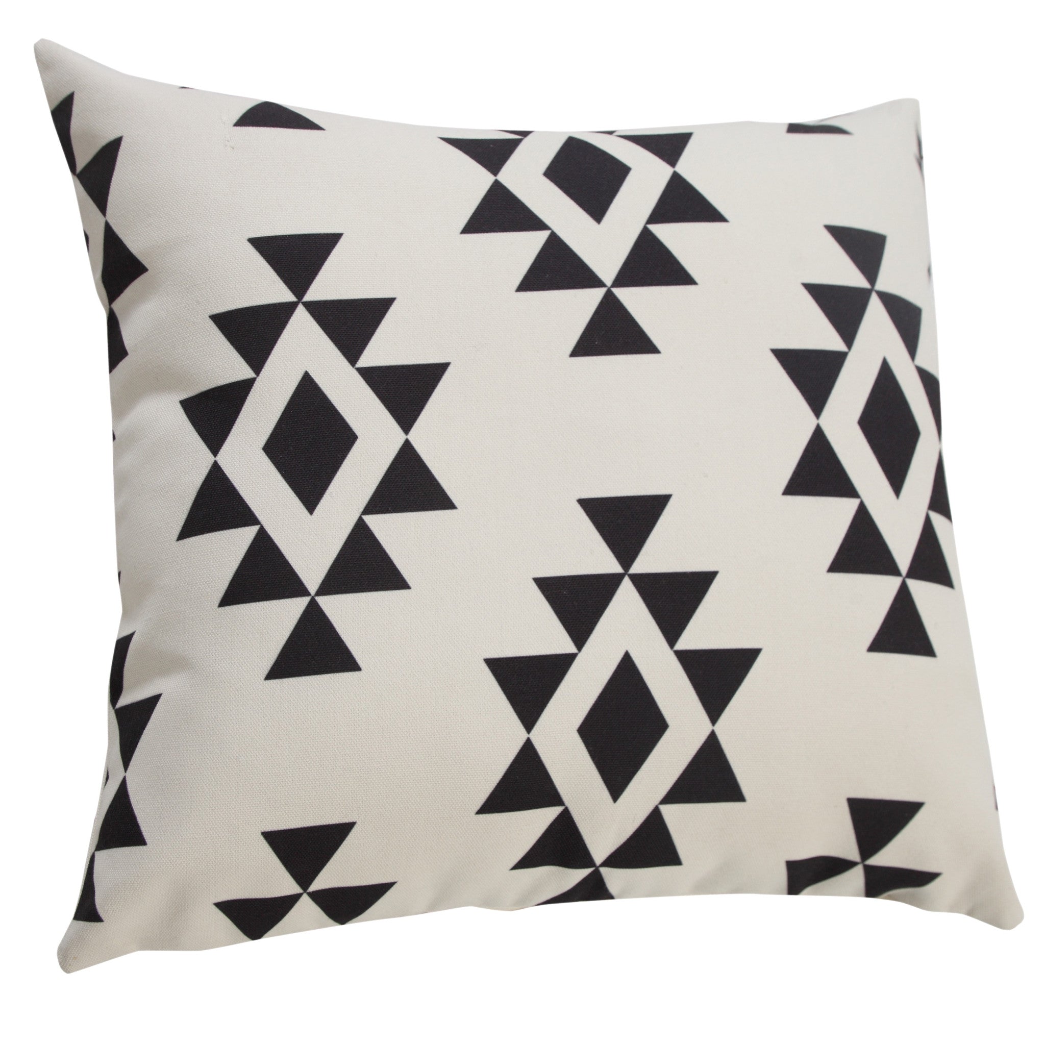 20" X 20" Black Zippered Southwestern Indoor Outdoor Throw Pillow