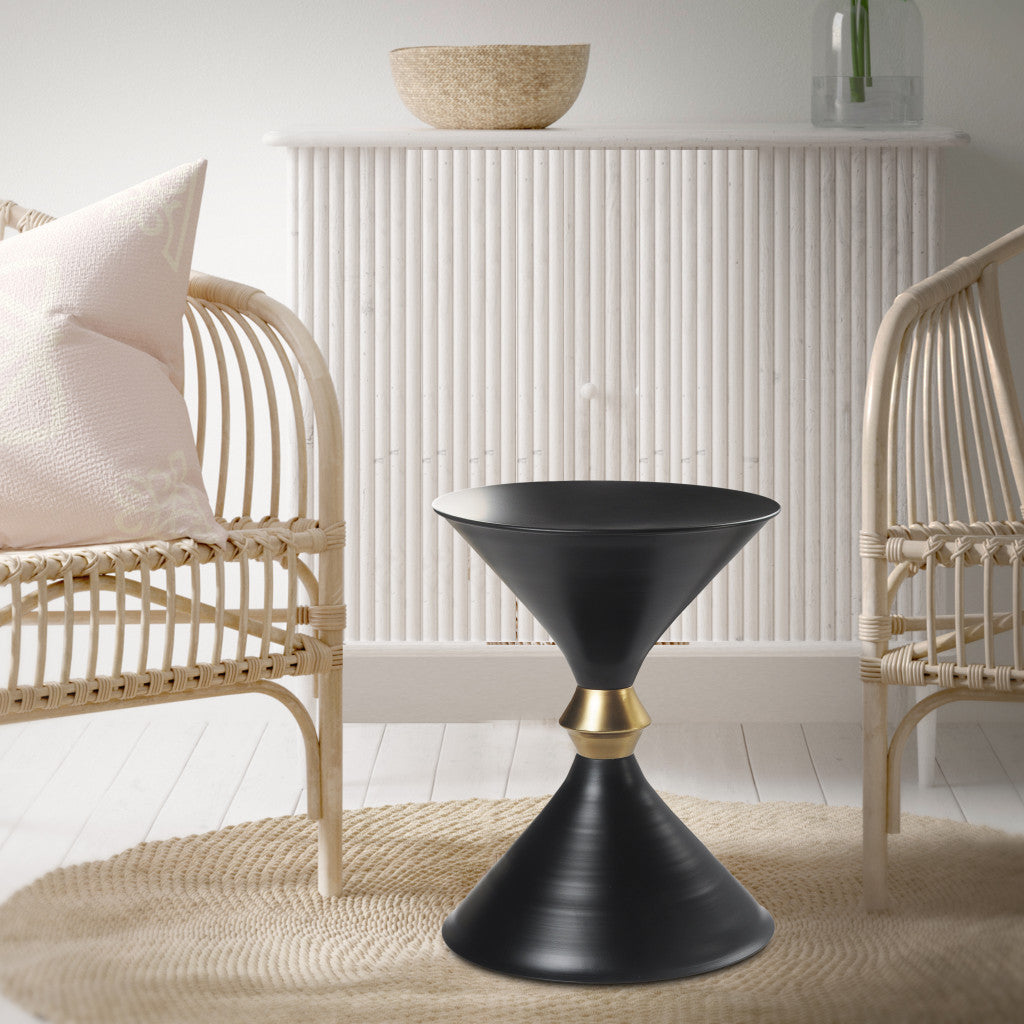 18" Black Iron Free Form End Table