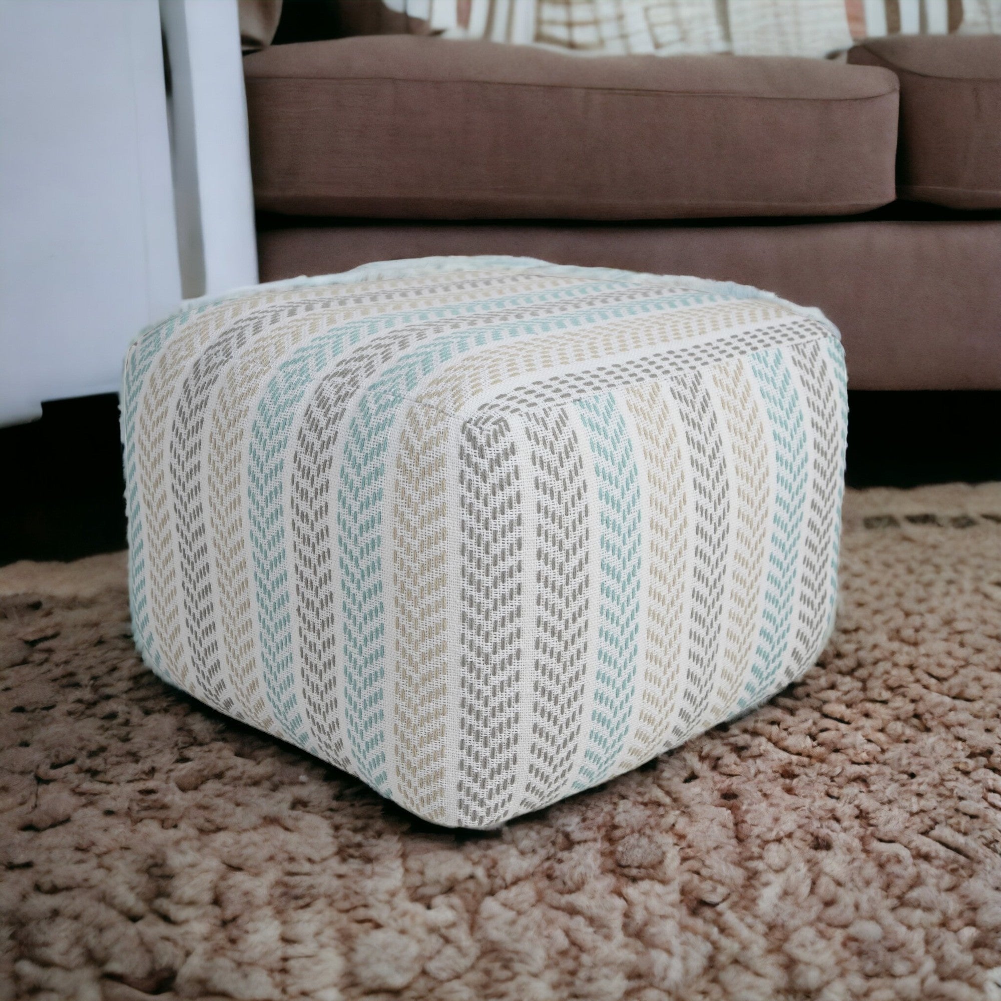 18" Cotton Ottoman