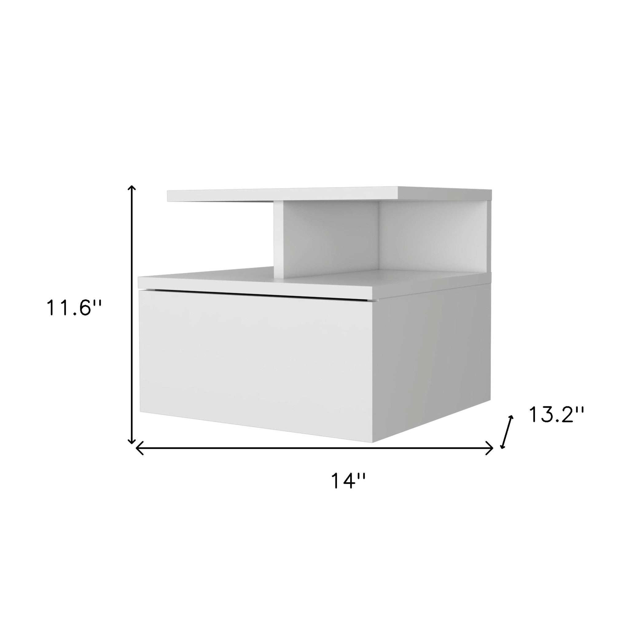 14" Rectangular One Drawer 0 With Manufactured Wood Top