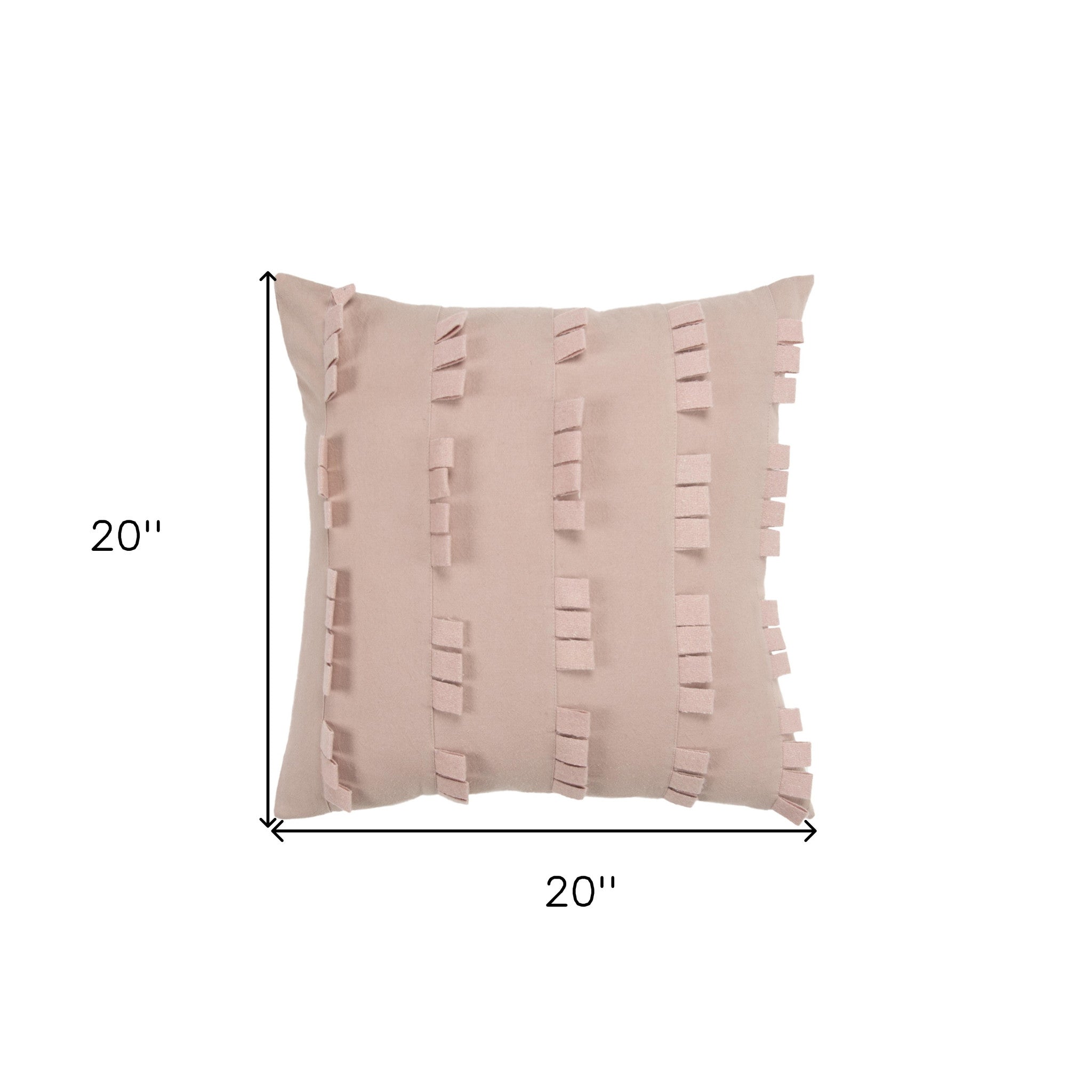 20" Blush Cotton Pillow