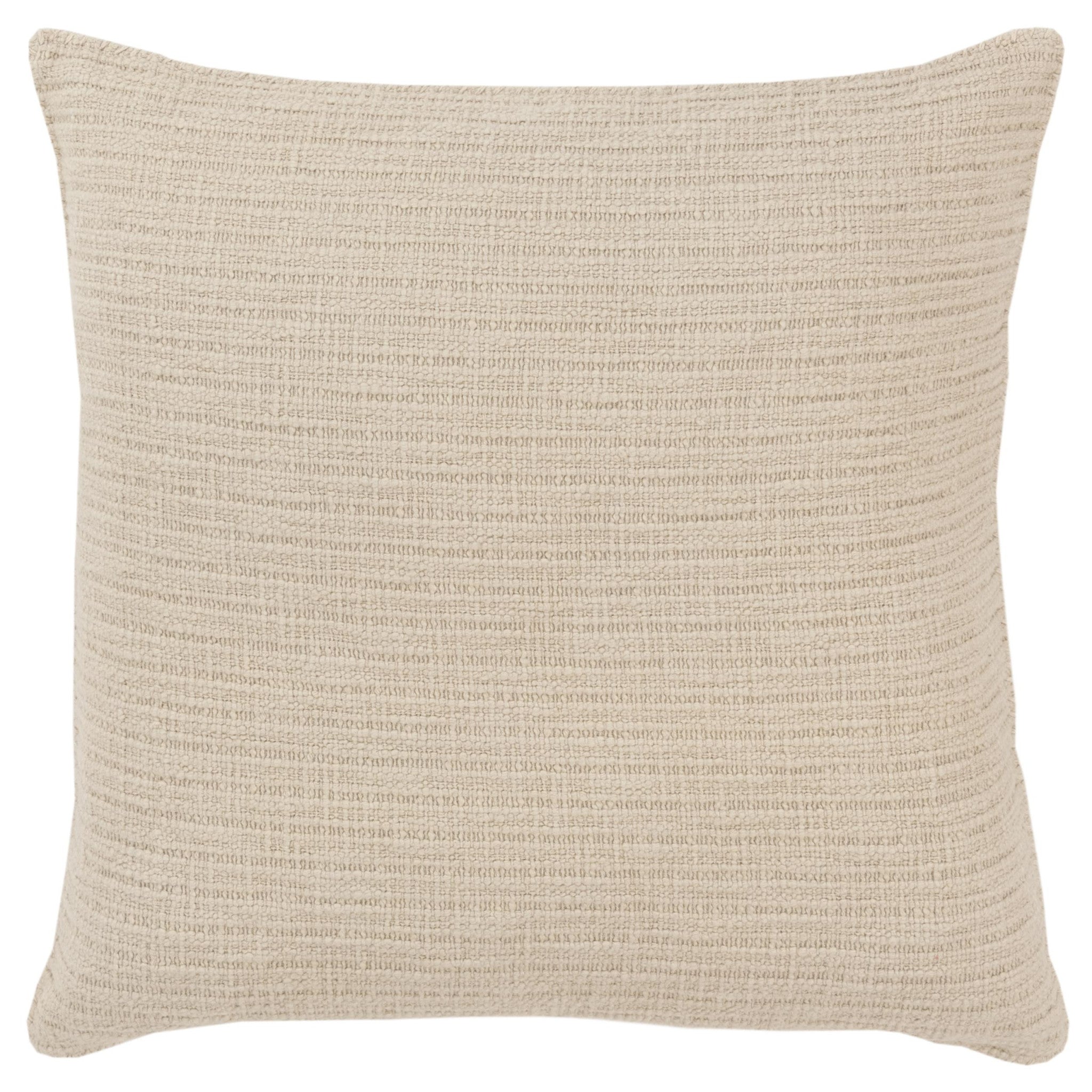 22" Natural Striped Cotton Throw Pillow