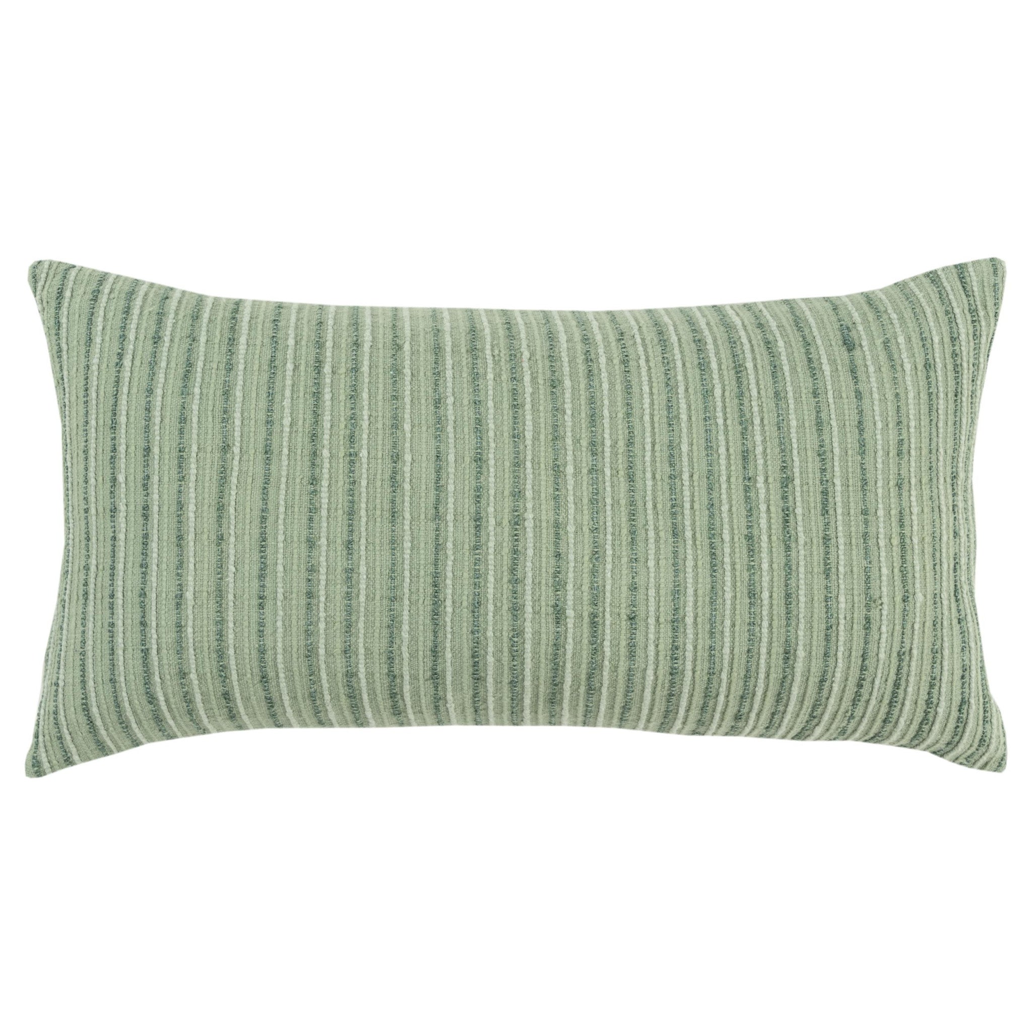 14" X 14" Green Cotton Blend Pillow