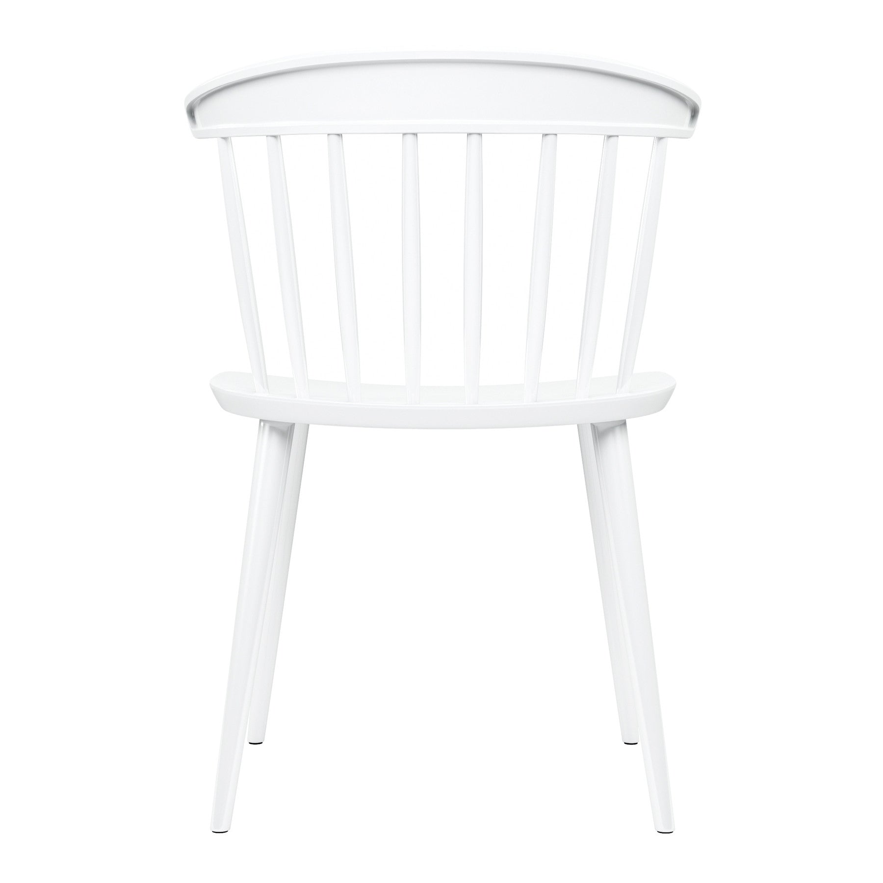 White Heavy Duty Plastic Slat Back Dining Side Chair