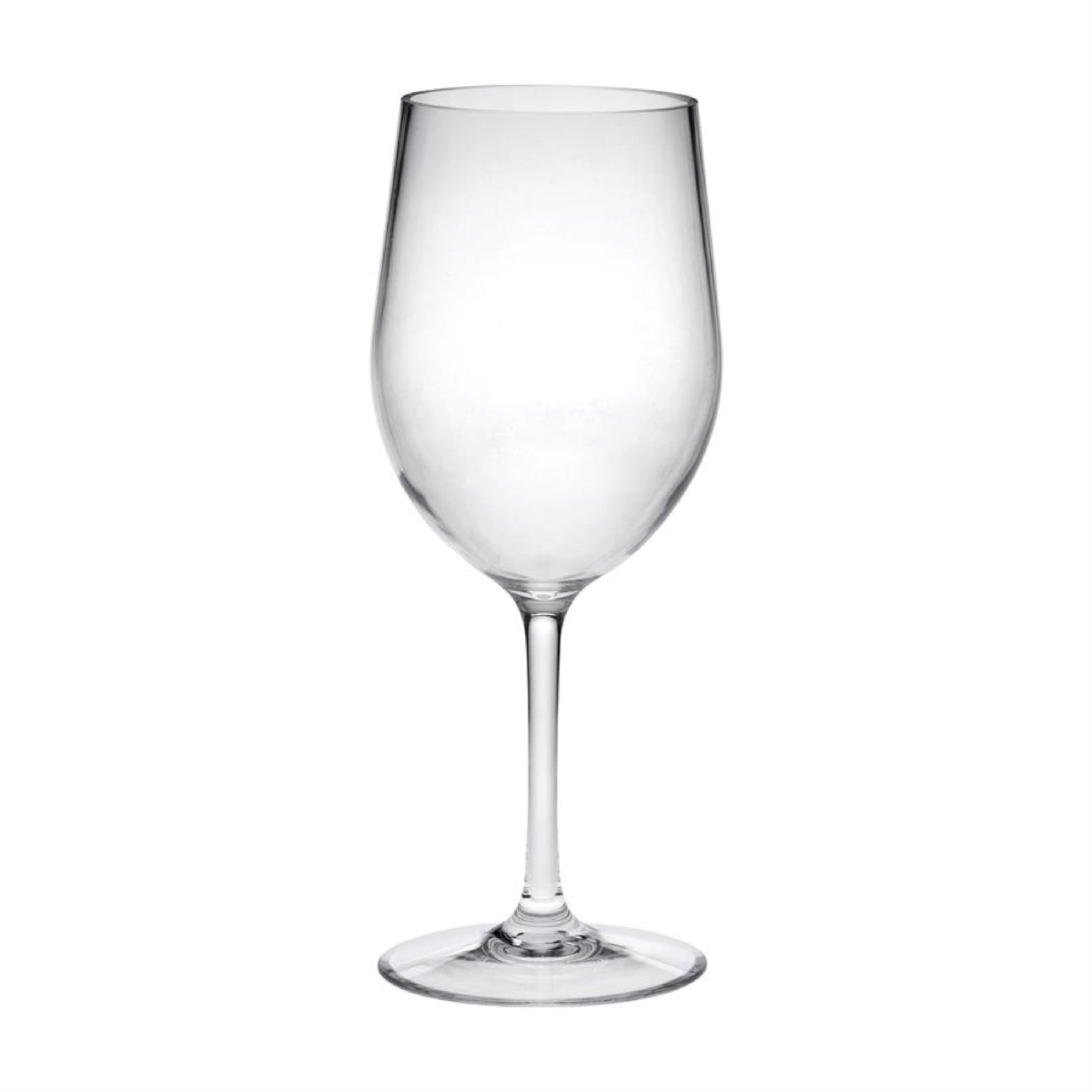 Set of Four Clear Tritan Plastic Stemmed All Purpose Wine Glass