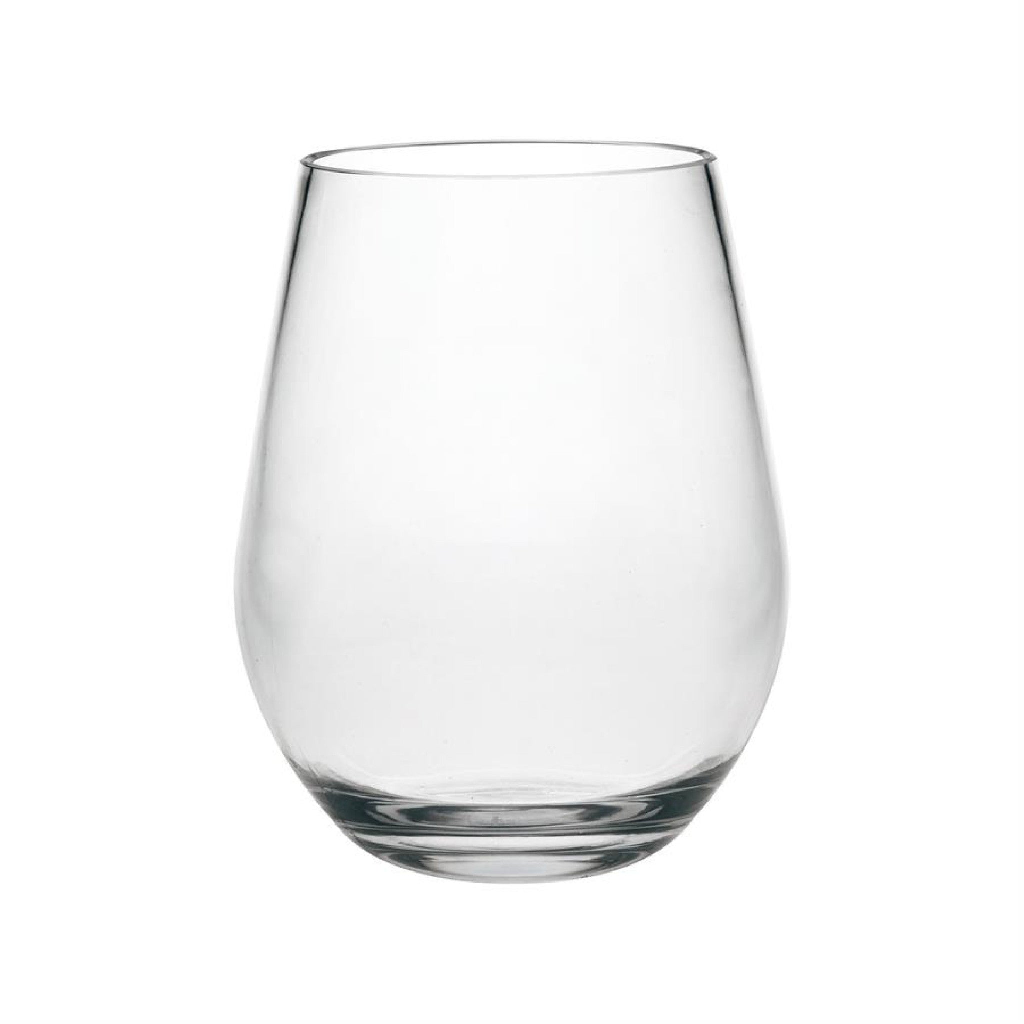 Set of Four Clear Tritan Plastic Stemless All Purpose Wine Glasses