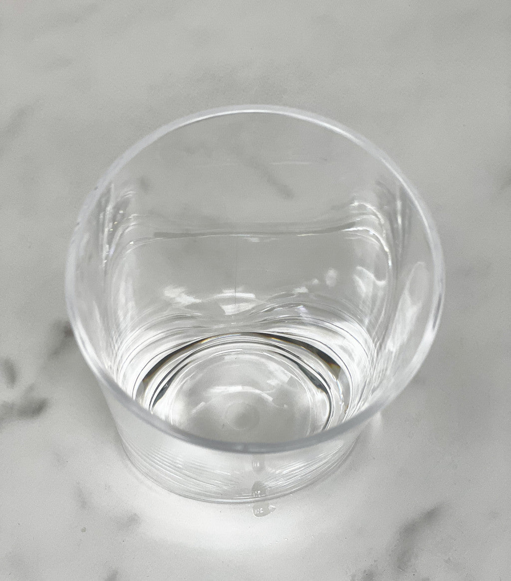 Set of Four Clear Acrylic Stemless Whiskey Glass