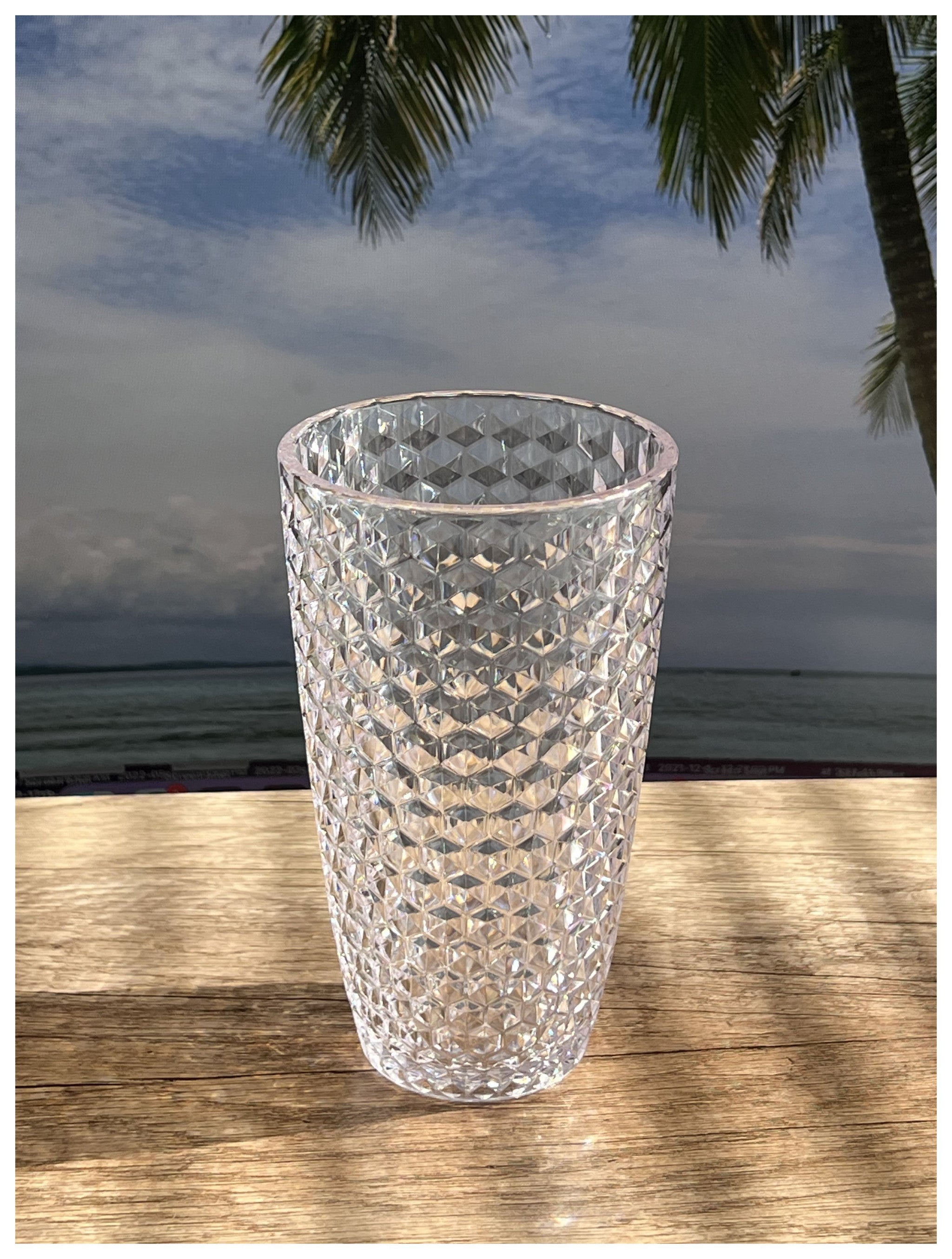 Set of Four Clear Acrylic Stemless Highball Glass