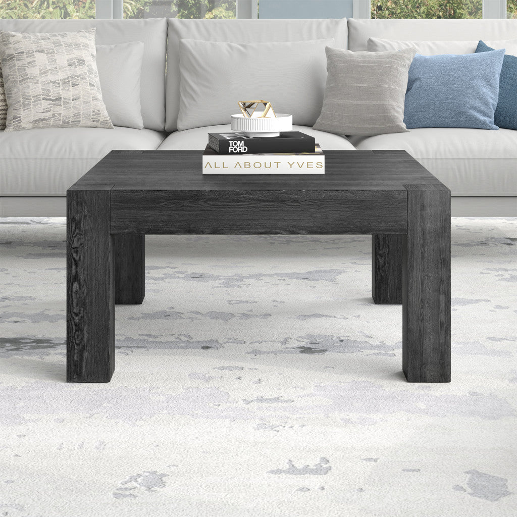 34" Gray Square Coffee Table