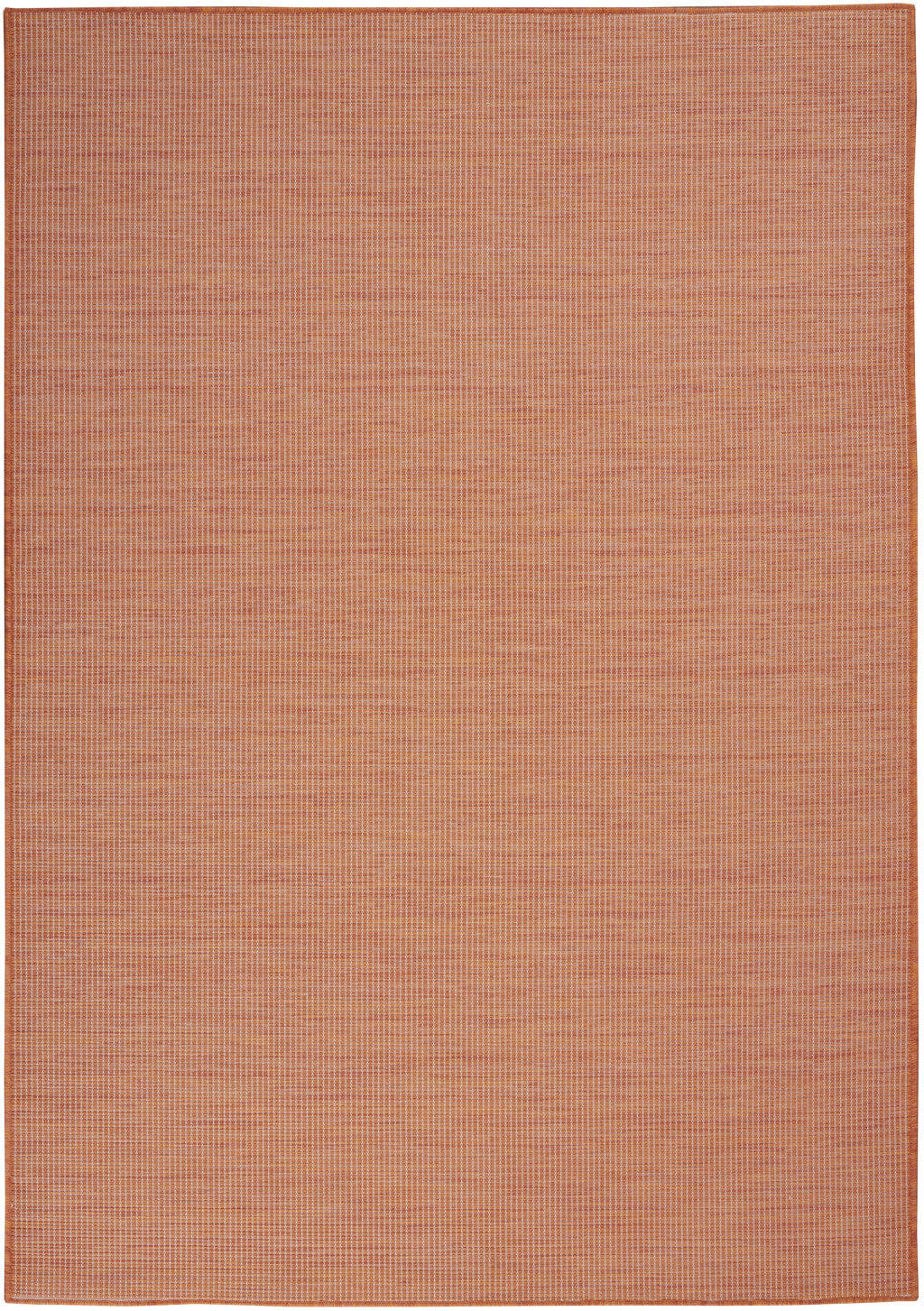 5' X 7' Rust Power Loom Area Rug