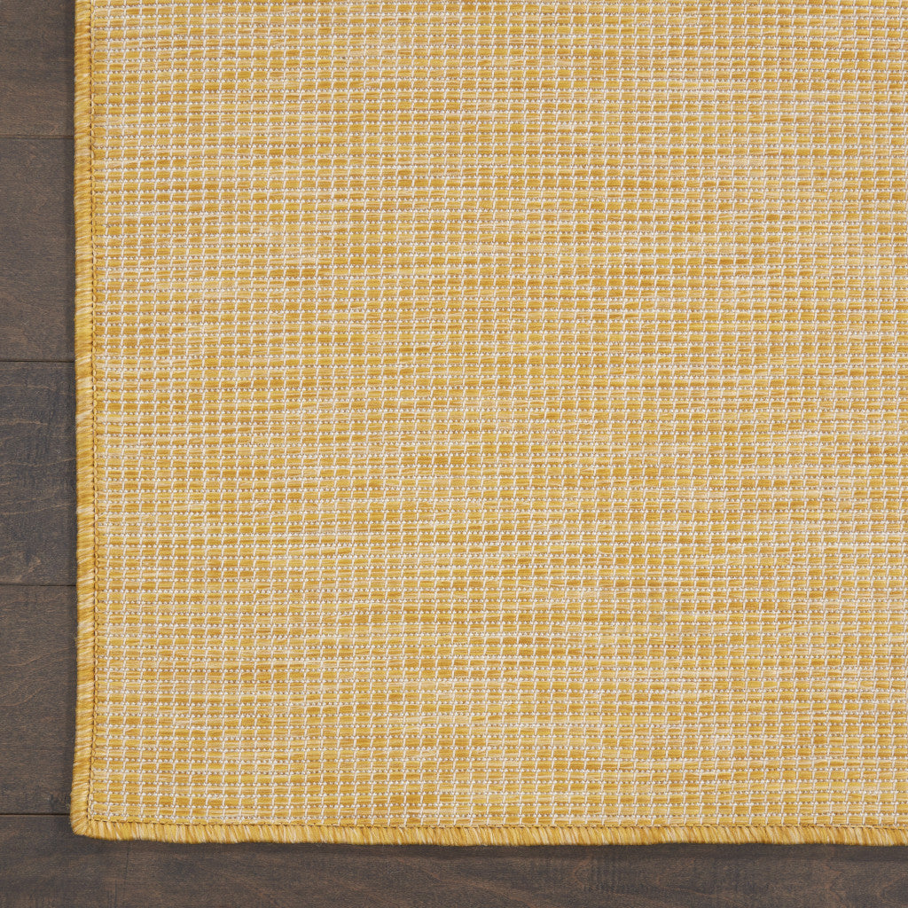 8' Yellow Power Loom Runner Rug