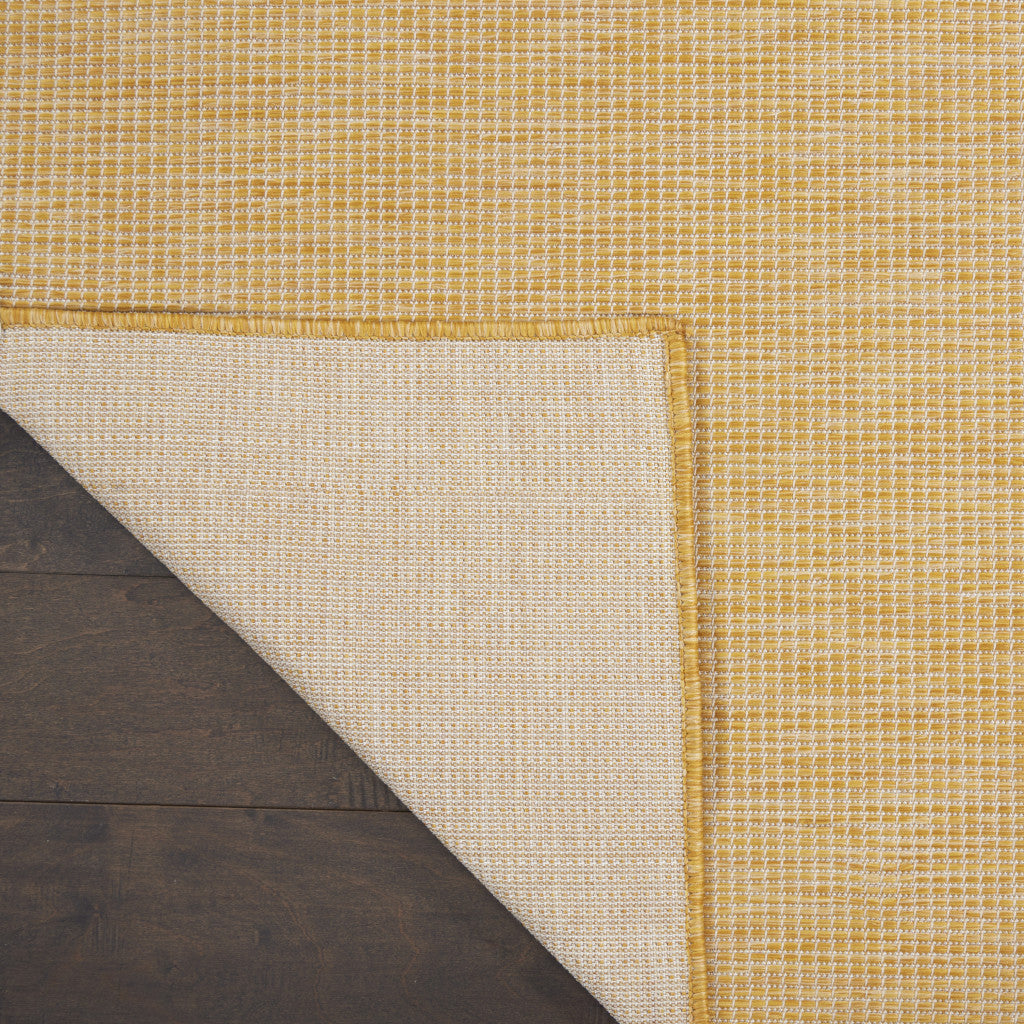 5' X 7' Yellow Power Loom Area Rug