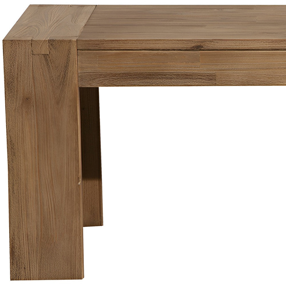 58" Natural Distressed Solid Wood Dining Bench