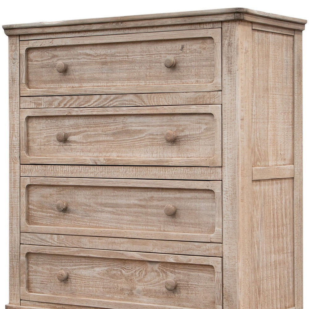 40" Natural Solid Wood Four Drawer Chest