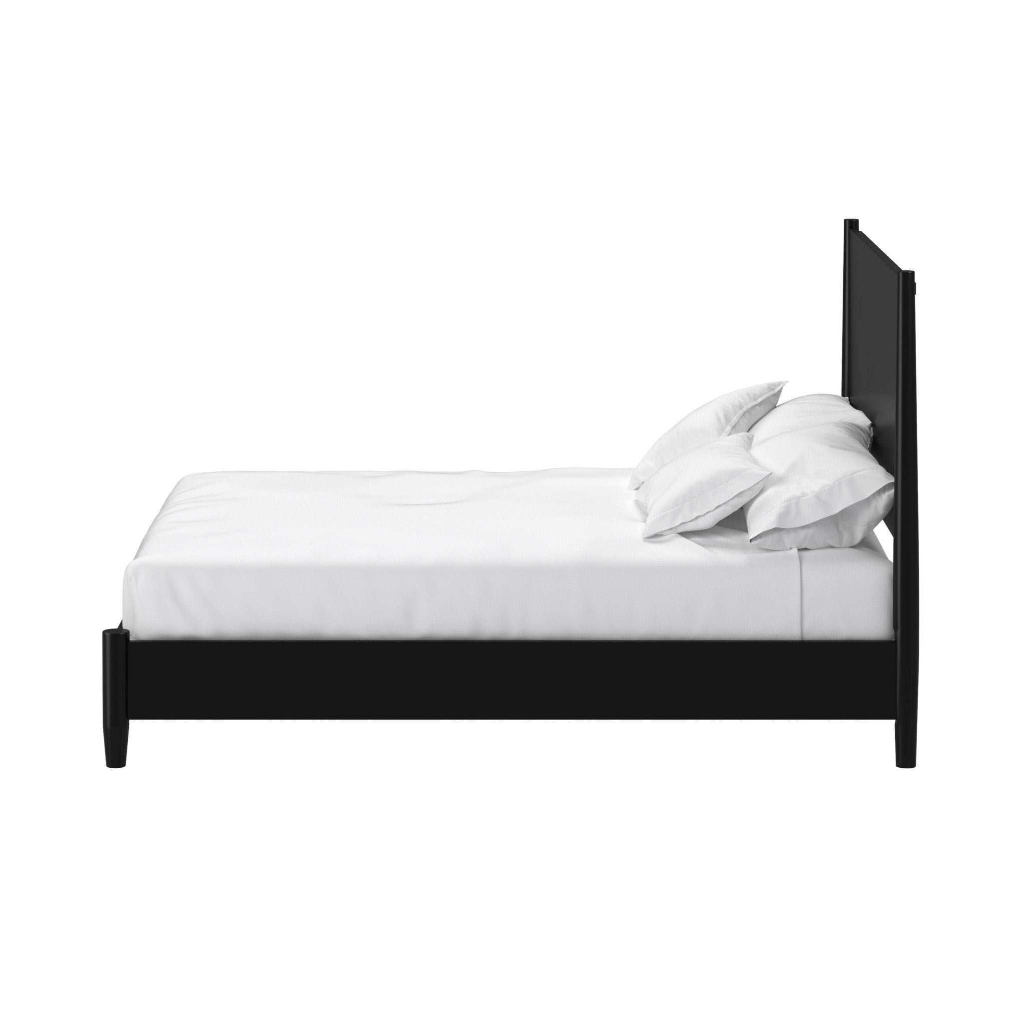 Black Solid and Manufactured Wood California King Bed