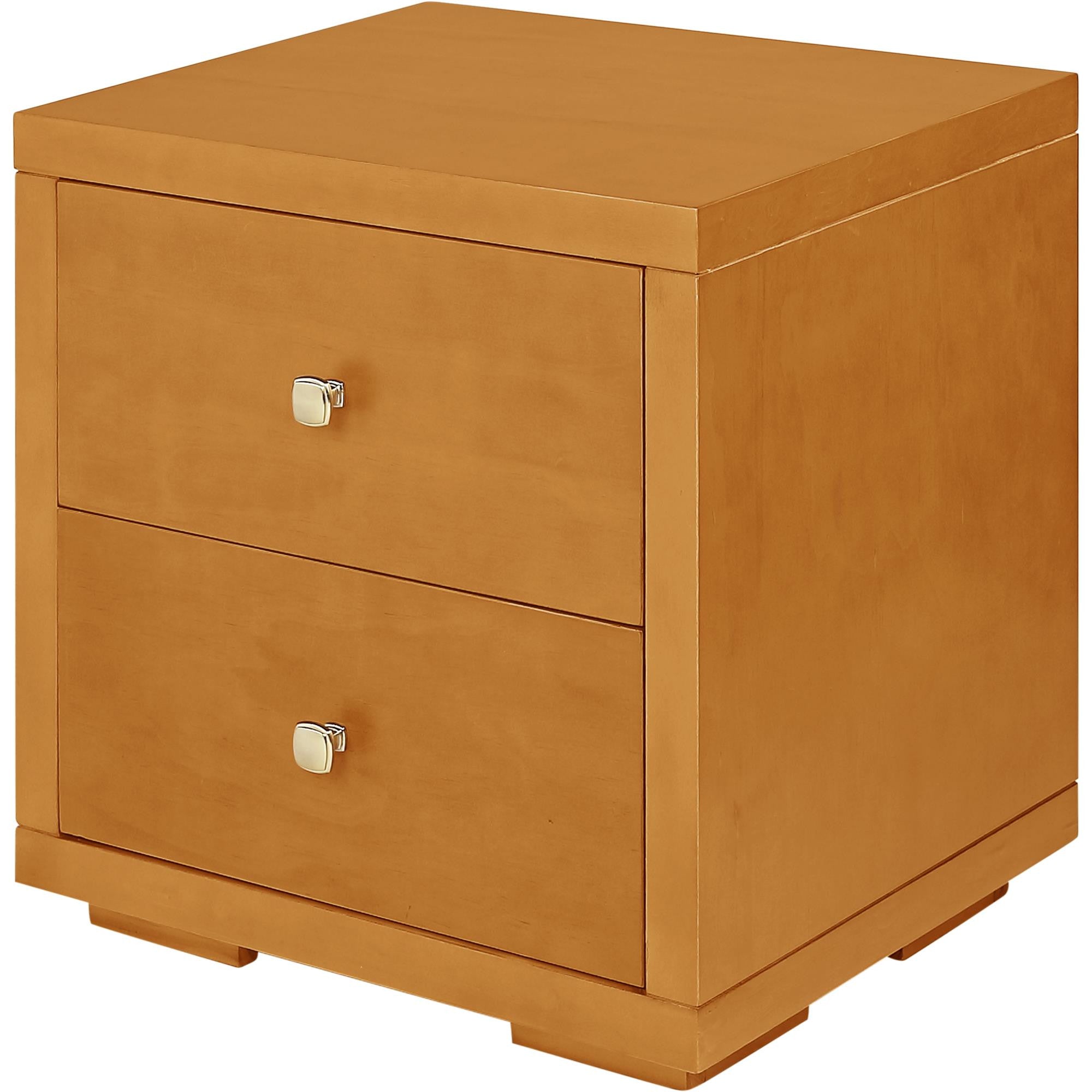 19" White Two Drawer Nightstand