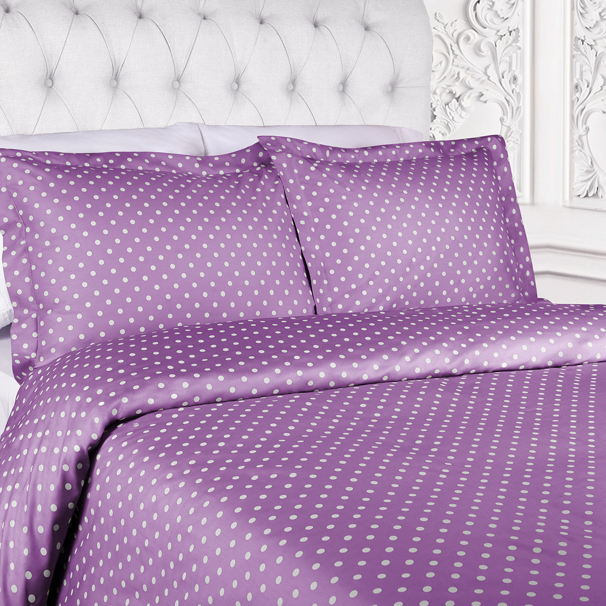 Lilac King Cotton Blend 600 Thread Count Washable Duvet Cover Set