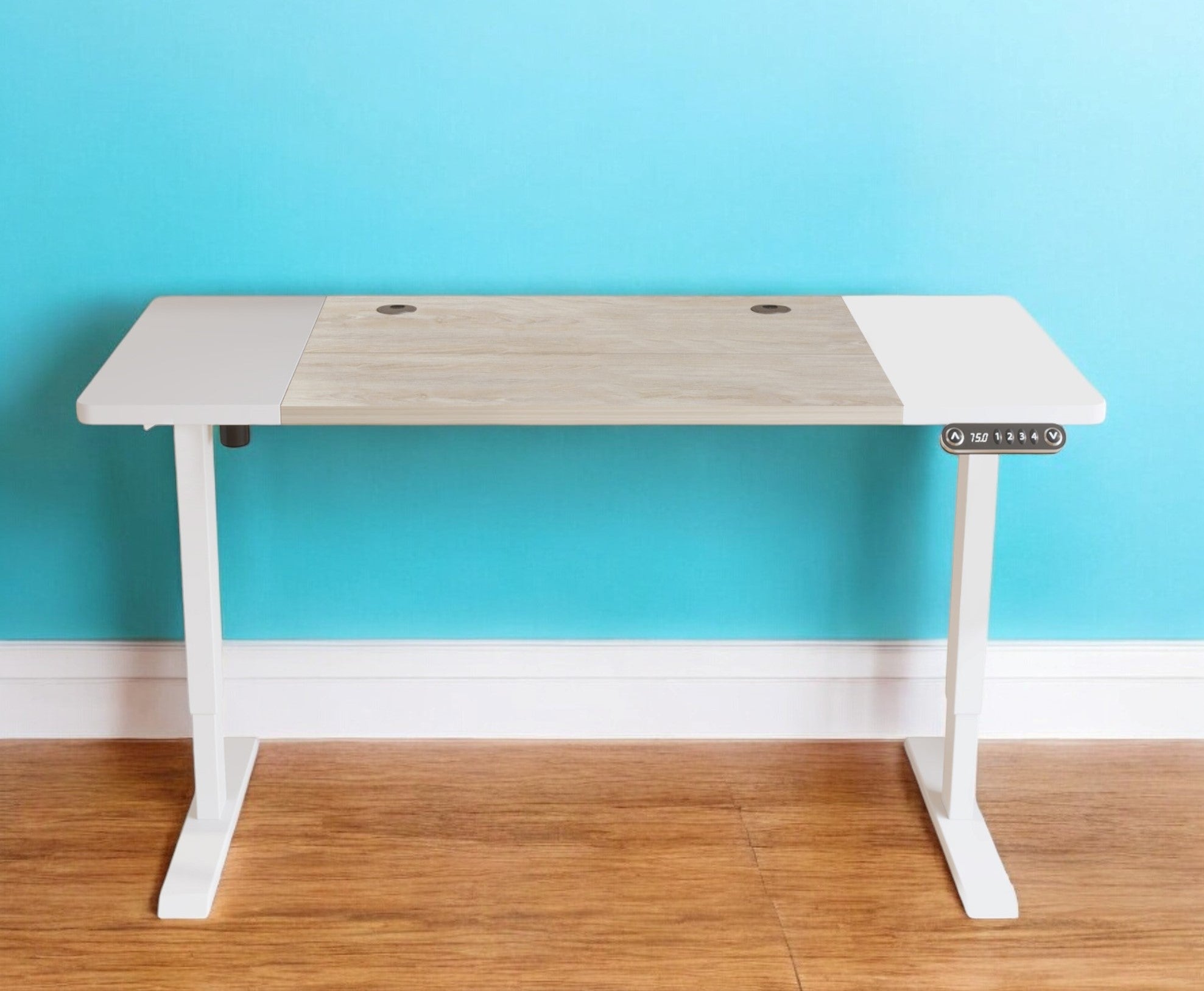 63" Adjustable White Standing Desk